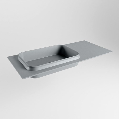 RIDGE Plata Lavabo encastré solid surface 101cm. Position lavabo Gauche.