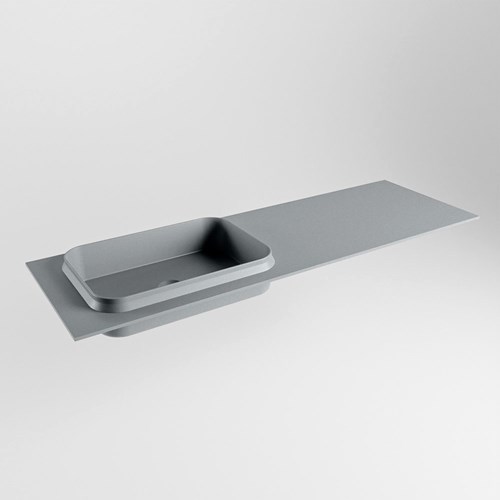 RIDGE Plata Lavabo encastré solid surface 141cm. Position lavabo Gauche.