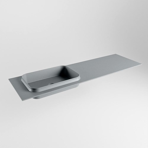 RIDGE Plata Inset / Built-in Basin solid surface 150cm. Position basin Left.