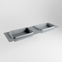 RIDGE Plata Einbauwaschbecken aus solid surface (mineralwerkstoff) 160cm. Waschbeckenposition Doppelt.