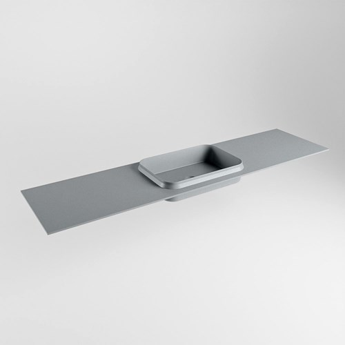 RIDGE Plata Einbauwaschbecken aus solid surface (mineralwerkstoff) 181cm. Waschbeckenposition Mittig.