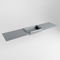 RIDGE Plata Lavabo encastrado de solid surface 191cm. Posición del fregadero Centro.