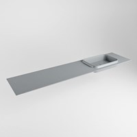 RIDGE Plata Lavabo encastrado de solid surface 200cm. Posición del fregadero Derecho.