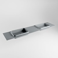 RIDGE Plata Inset / Built-in Basin solid surface 200cm. Position basin Double.