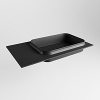 RIDGE Urban solid surface inbouw / inleg wastafel 80cm. Positie wasbak rechts.