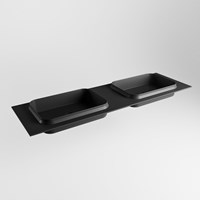 RIDGE Urban Lavabo encastré solid surface 161cm. Position lavabo Double.