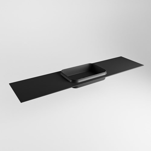 RIDGE Urban Einbauwaschbecken aus solid surface (mineralwerkstoff) 181cm. Waschbeckenposition Mittig.