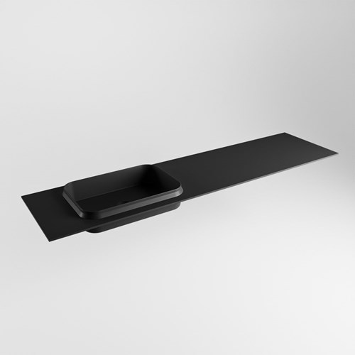 RIDGE Urban solid surface inbouw / inleg wastafel 180cm. Positie wasbak links.