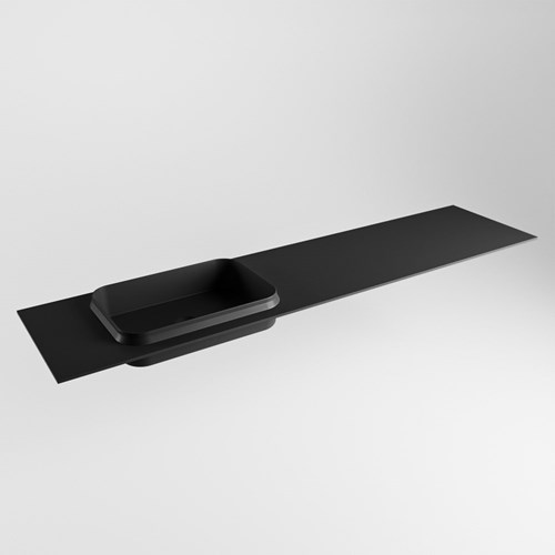 RIDGE Urban solid surface inbouw / inleg wastafel 191cm. Positie wasbak links.