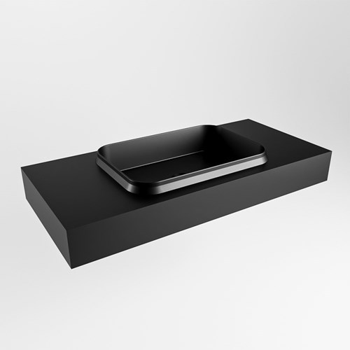RIDGE Urban Lavabo mural solid surface 101cm. Position lavabo Centrée.