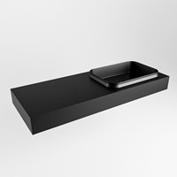 RIDGE Urban vrijhangende solid surface wastafel 120cm. Positie wasbak rechts.