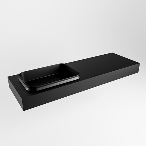 RIDGE Urban Wall-Hung Basin solid surface 141cm. Position basin Left.