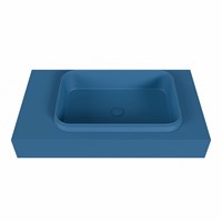 RIDGE Jeans Lavabo sospeso à parete solid surface 80cm. Posizione lavabo Destra.-2