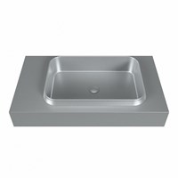 RIDGE Plata Wall-Hung Basin solid surface 80cm. Position basin Right.-2