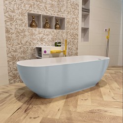ROCK baignoire autoportante 170x70cm couleur Clay / Talc.