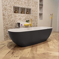 ROCK baignoire autoportante 170x70cm couleur Dark Grey / Talc.