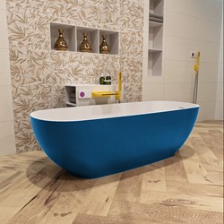 ROCK baignoire autoportante 170x70cm couleur Jeans / Talc.