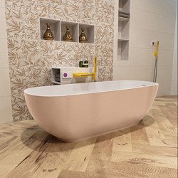 ROCK baignoire autoportante 170x70cm couleur Rosee / Talc.