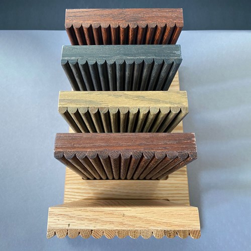 Conjunto de muestras 4, todos los colores multiplex/roble para muebles de baño.