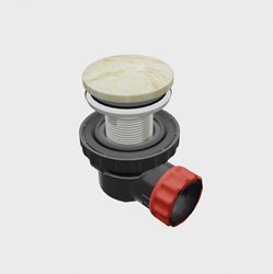 Space-saving click waste 6.7cm high solid surface color Frappe.