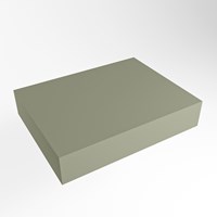 TOP 46 Army vrijhangende solid surface module / planchet 60cm. Rand 12cm hoog. Blad geschikt voor waskom.