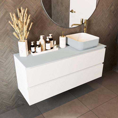TOP 41 Clay solid surface Piani di lavoro 121cm. Spessore 0,9cm. Adatto per il piano di lavoro | lavabo d'appoggio.
