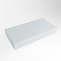 TOP 23 Clay vrijhangende solid surface module / planchet 81cm. Rand 12cm hoog. Blad geschikt voor waskom.