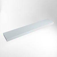 TOP 41 Clay vrijhangende solid surface module / planchet 230cm. Rand 12cm hoog. Blad geschikt voor waskom.