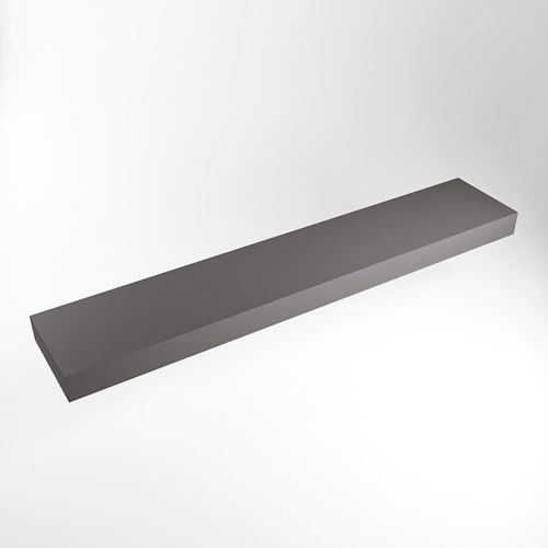 TOP 41 Dark Grey wall-hung solid surface module / shelf 221cm. Thickness 12cm. Suitable for countertop basin.