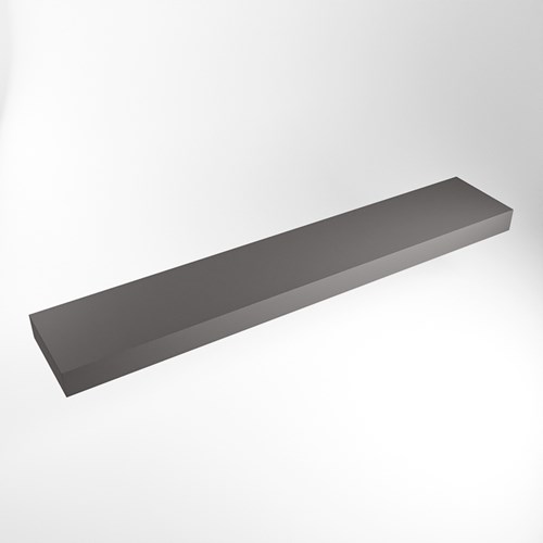 TOP 41 Dark Grey wall-hung solid surface module / shelf 230cm. Thickness 12cm. Suitable for countertop basin.