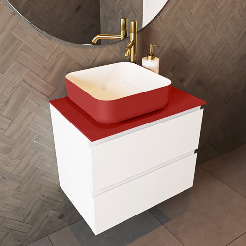 TOP 41 Fire solid surface Encimera 61cm. Espesor de la encimera 0,9cm. Encimera adecuada para lavamanos.