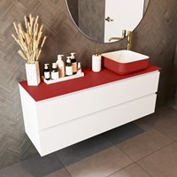 TOP 41 Fire solid surface Encimera 130cm. Espesor de la encimera 0,9cm. Encimera adecuada para lavamanos.