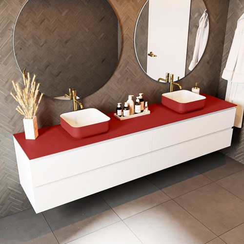 TOP 51 Fire solid surface Encimera 230cm. Espesor de la encimera 0,9cm. Encimera adecuada para lavamanos.