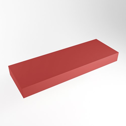 TOP 23 Fire Encimera suspendido de solid surface 121cm. Espesor de la encimera 12cm. Encimera adecuada para lavamanos.