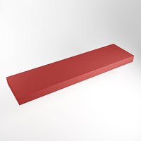 TOP 51 Fire vrijhangende solid surface module / planchet 200cm. Rand 12cm hoog. Blad geschikt voor waskom.