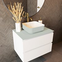 TOP 51 Greey solid surface Plan de travail 71cm. Épaisseur 0,9cm. Adapté pour le plan de travail | vasque À poser.