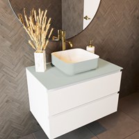 TOP 51 Greey solid surface Waschtischplatten 81cm. Blattdicke 0,9cm. Top passend für Abdeckplatte | Waschbecken.