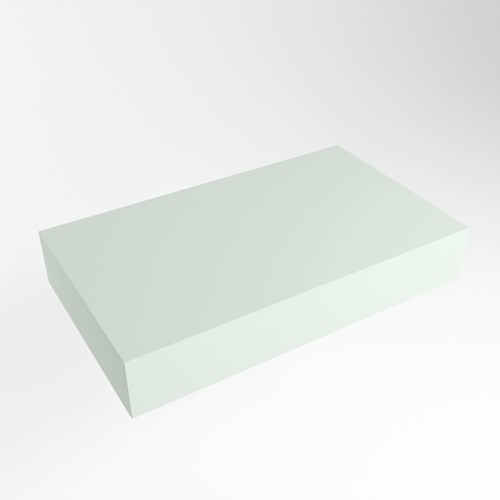 TOP 41 Greey vrijhangende solid surface module / planchet 71cm. Rand 12cm hoog. Blad geschikt voor waskom.