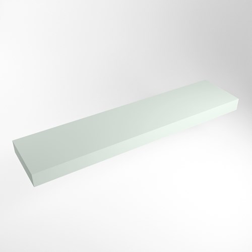 TOP 46 Greey vrijhangende solid surface module / planchet 201cm. Rand 12cm hoog. Blad geschikt voor waskom.