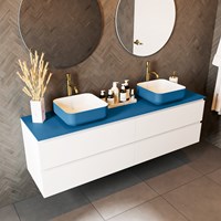 TOP 46 Jeans solid surface Waschtischplatten 170cm. Blattdicke 0,9cm. Top passend für Abdeckplatte | Waschbecken.