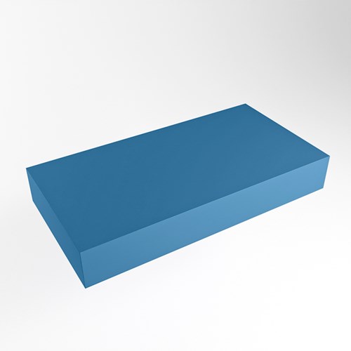 TOP 41 Jeans vrijhangende solid surface module / planchet 81cm. Rand 12cm hoog. Blad geschikt voor waskom.