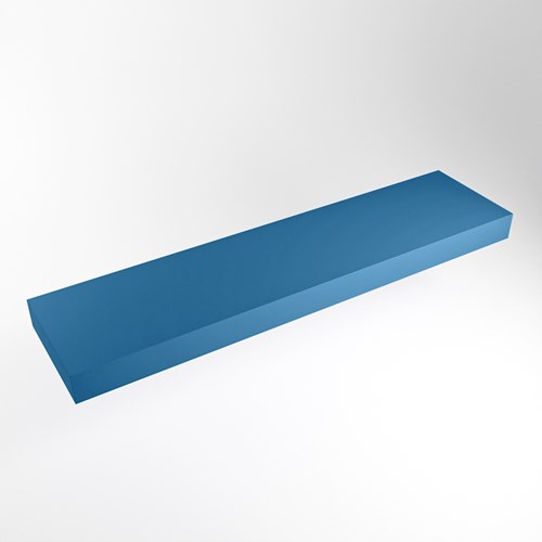 TOP 46 Jeans vrijhangende solid surface module / planchet 191cm. Rand 12cm hoog. Blad geschikt voor waskom.