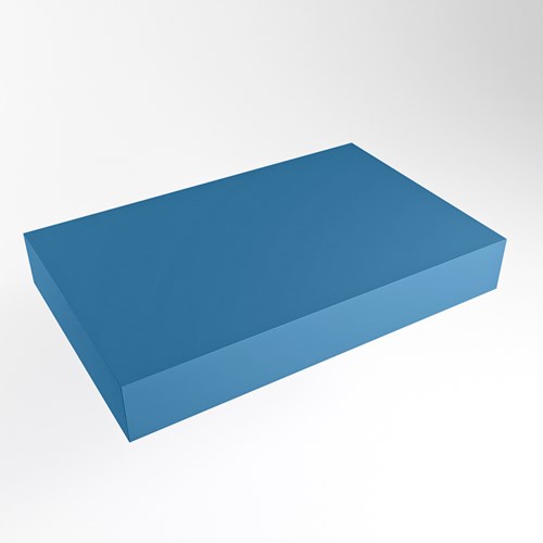 TOP 51 Jeans vrijhangende solid surface module / planchet 80cm. Rand 12cm hoog. Blad geschikt voor waskom.