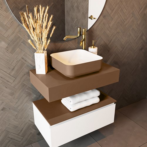 TOP 30 Rust freihngendes solid surface Waschtischplatten 71cm. Blattdicke 12cm. Blatt geeignet fr Waschbecken.-2