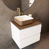 TOP 51 Rust solid surface Piani di lavoro 60cm. Spessore 0,9cm. Adatto per il piano di lavoro | lavabo d'appoggio.