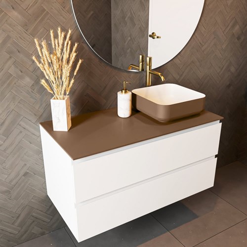 TOP 51 Rust solid surface Piani di lavoro 100cm. Spessore 0,9cm. Adatto per il piano di lavoro | lavabo d'appoggio.