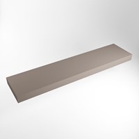 TOP 51 Smoke freihängendes solid surface Waschtischplatten 221cm. Blattdicke 12cm. Blatt geeignet für Waschbecken.