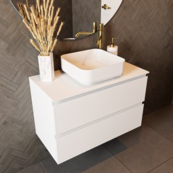 TOP 41 Talc solid surface Encimera 80cm. Espesor de la encimera 0,9cm. Encimera adecuada para lavamanos.
