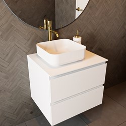 TOP 51 Talc solid surface Encimera 50cm. Espesor de la encimera 0,9cm. Encimera adecuada para lavamanos.