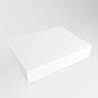 TOP 46 Talc Encimera suspendido de solid surface 51cm. Espesor de la encimera 12cm. Encimera adecuada para lavamanos.